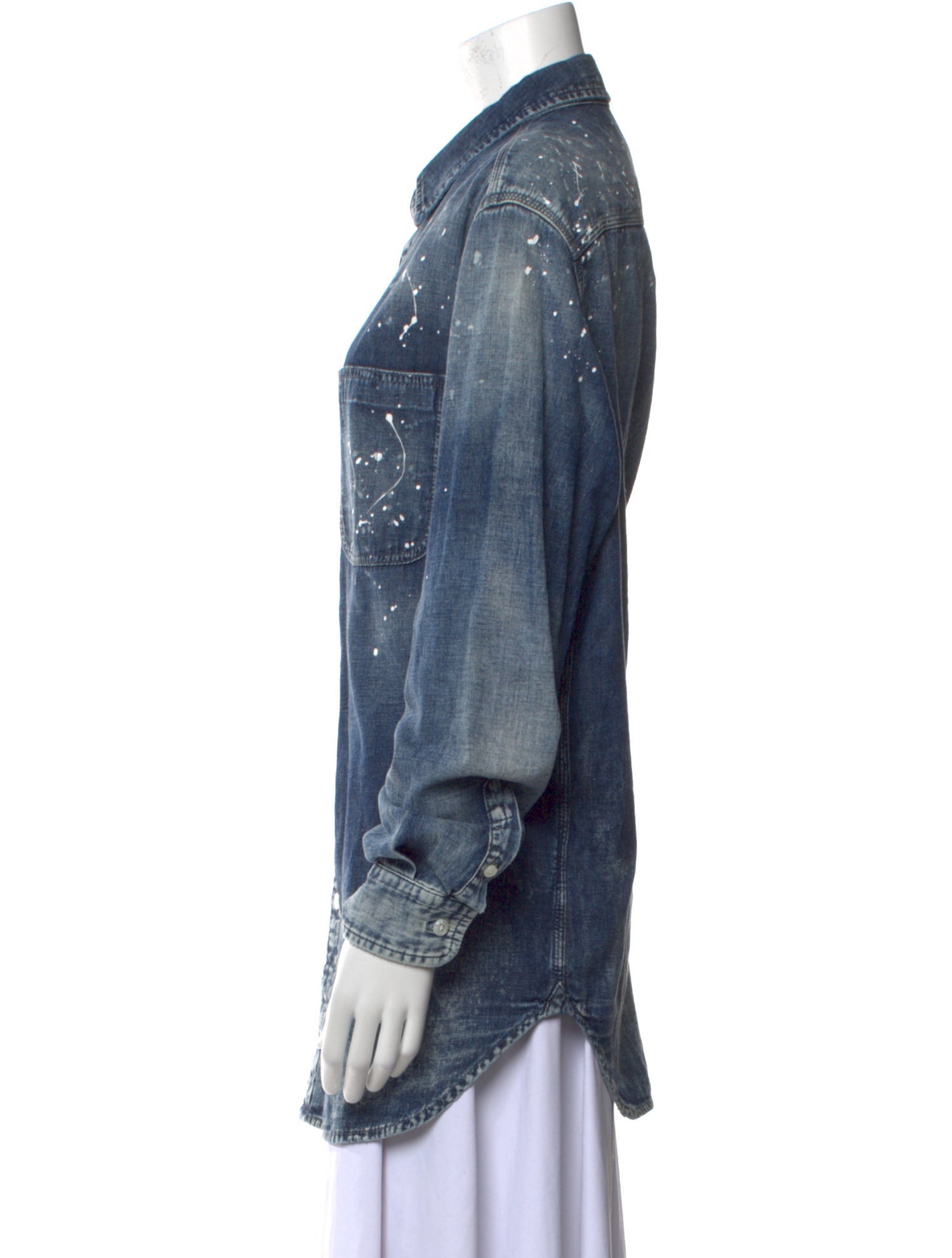 Ralph Lauren Collection Long Sleeve Button-Up Top