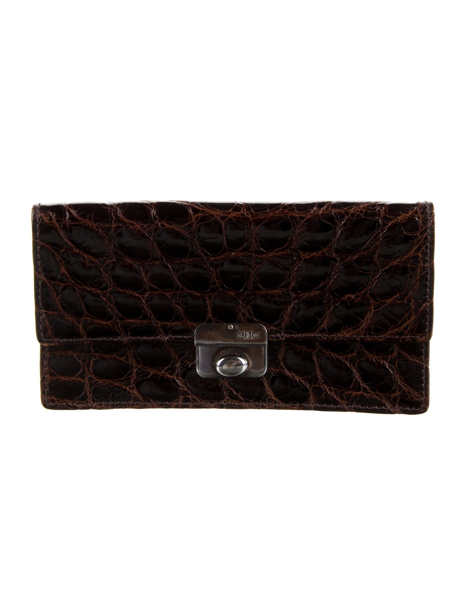 Ralph Lauren Collection Vintage Embossed Leather Trifold Wallet