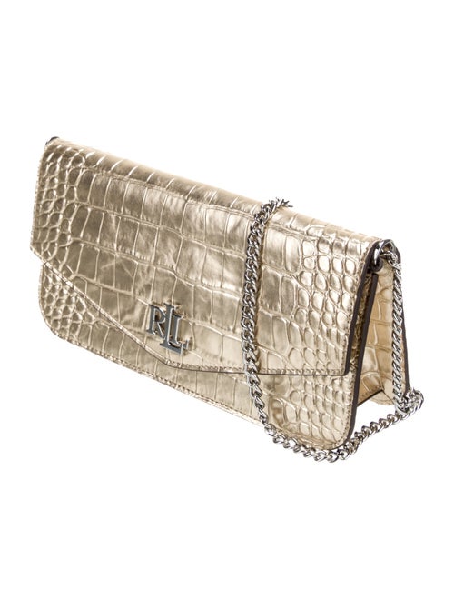 Lauren Ralph Lauren Embossed Leather Shoulder Bag