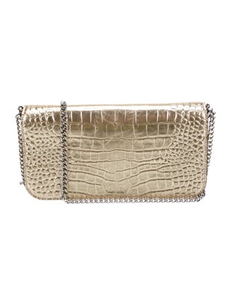 Lauren Ralph Lauren Embossed Leather Shoulder Bag