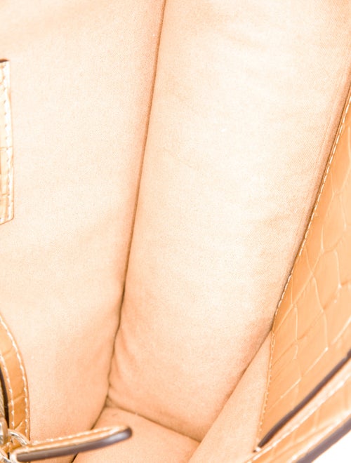 Lauren Ralph Lauren Embossed Leather Shoulder Bag