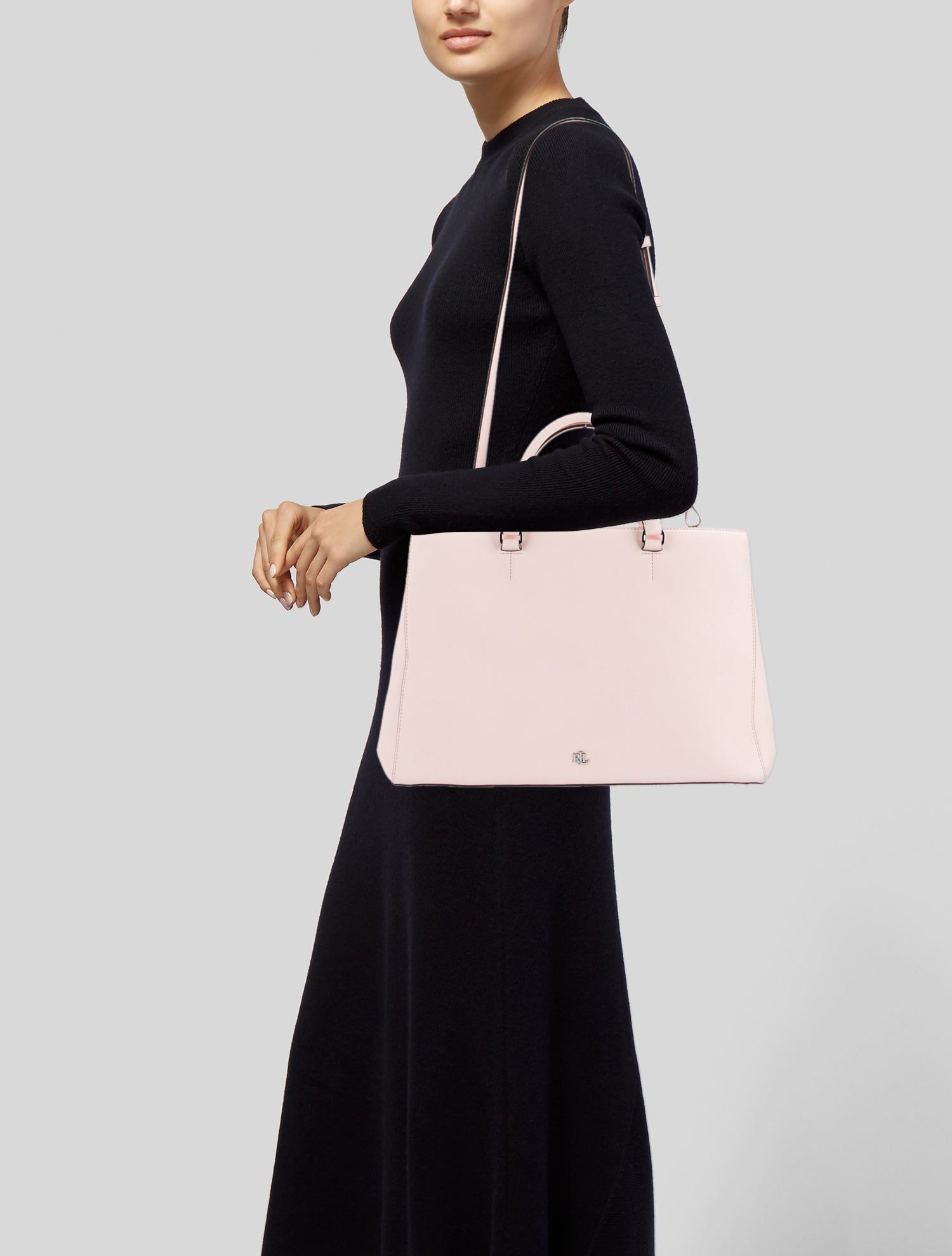 Lauren Ralph Lauren Saffiano Leather Shoulder Bag