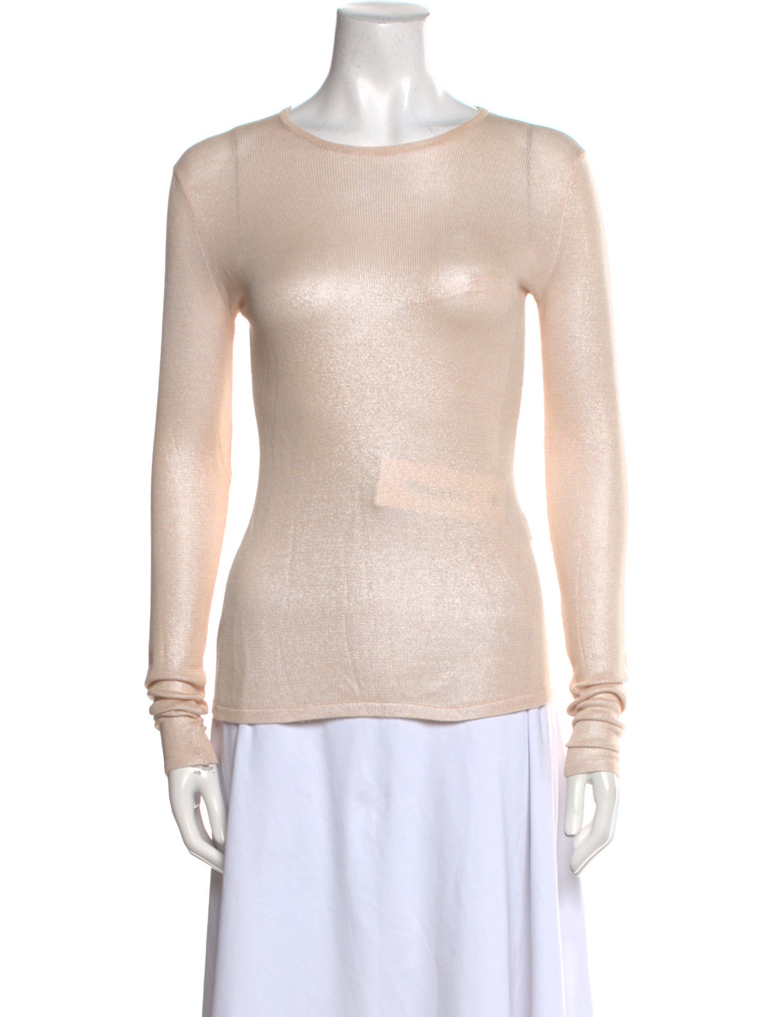 Ralph Lauren Collection Silk Bateau Neckline Top