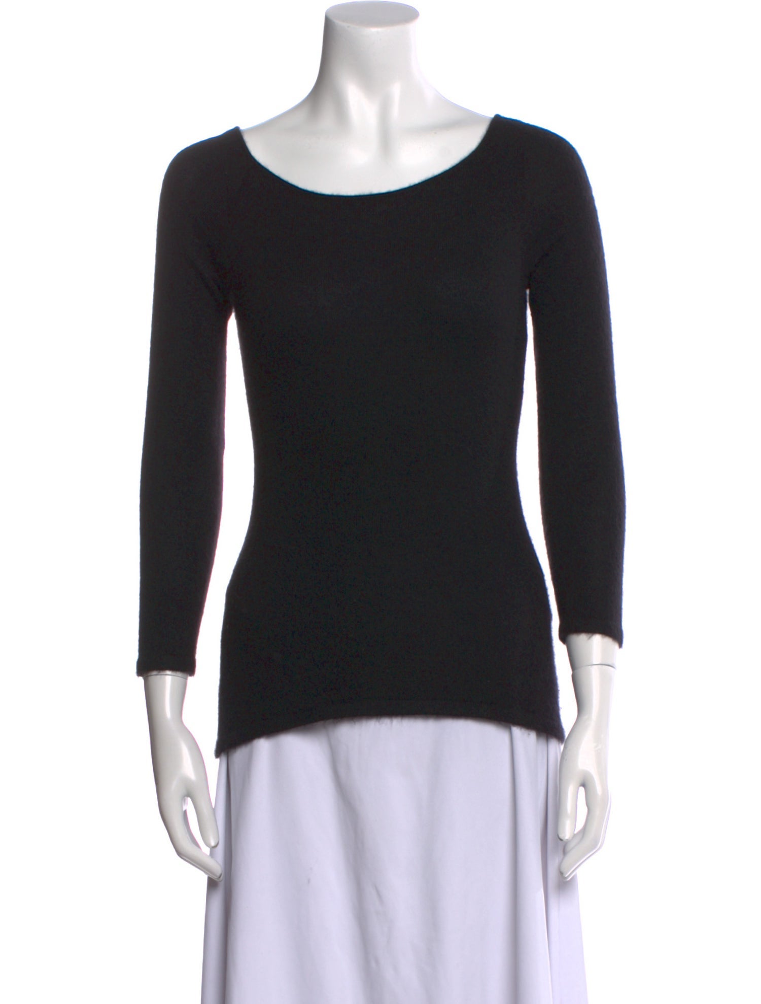 Ralph Lauren Collection Scoop Neck Three-Quarter Sleeve T-Shirt