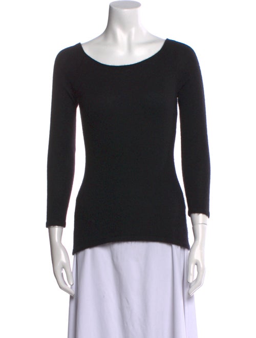 Ralph Lauren Collection Scoop Neck Three-Quarter Sleeve T-Shirt