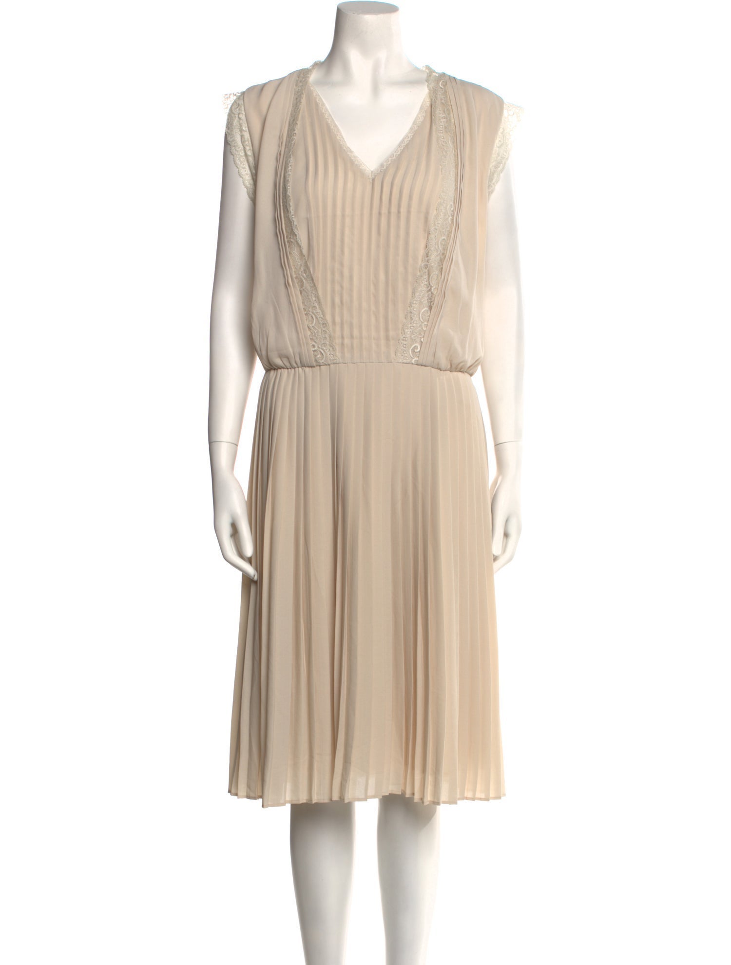 Ralph Lauren Collection V-Neck Midi Length Dress