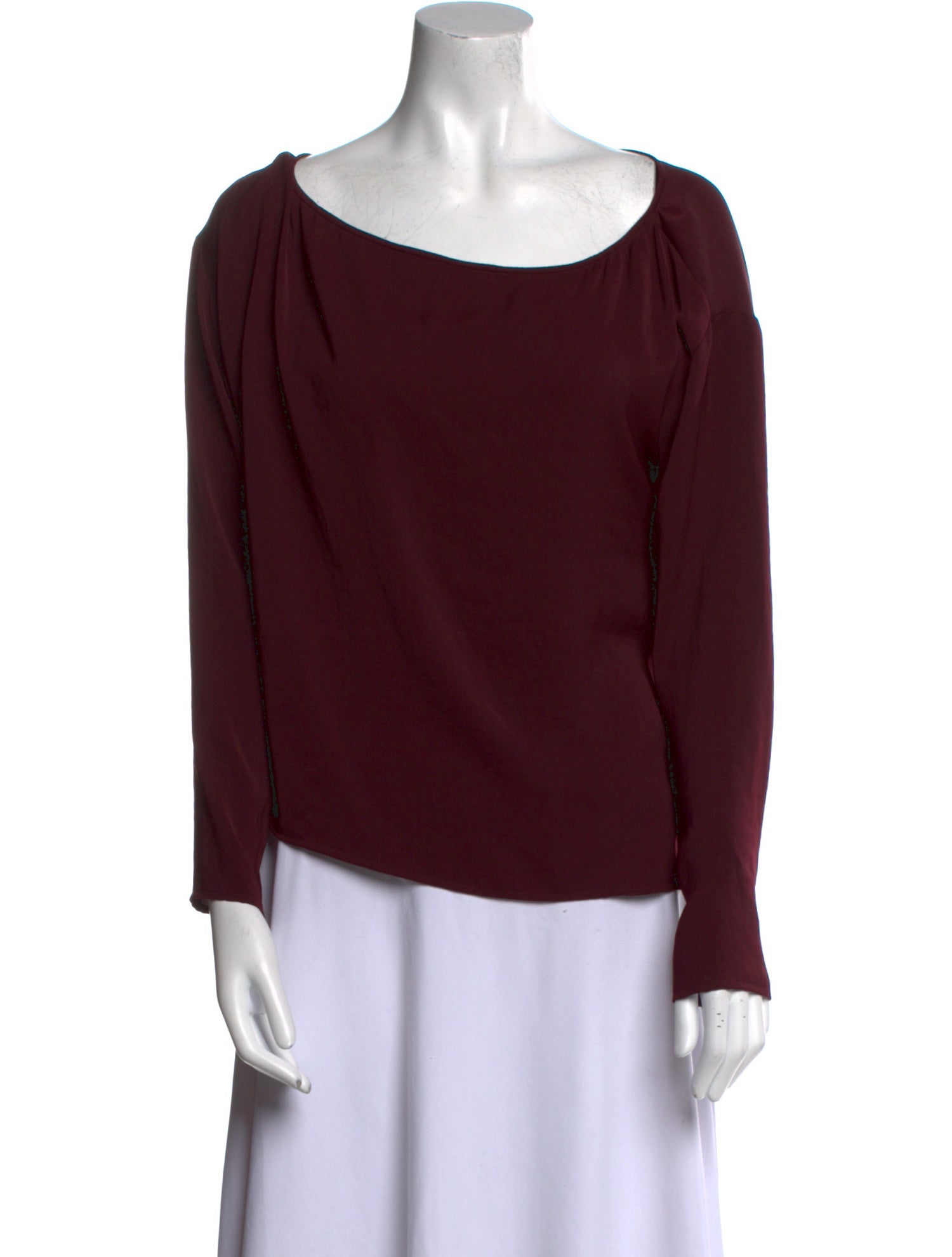 Ralph Lauren Collection Bateau Neckline Long Sleeve Blouse