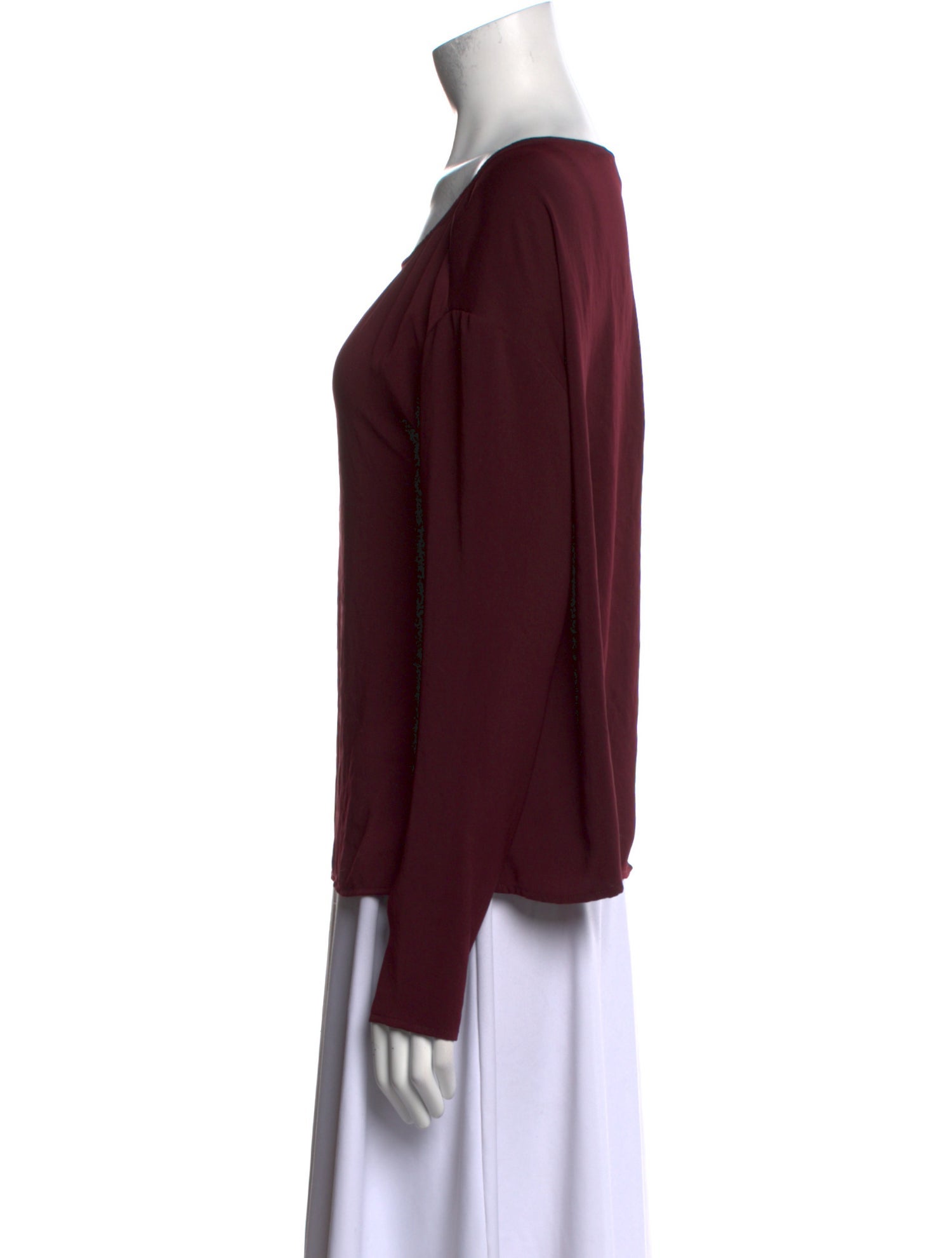 Ralph Lauren Collection Bateau Neckline Long Sleeve Blouse