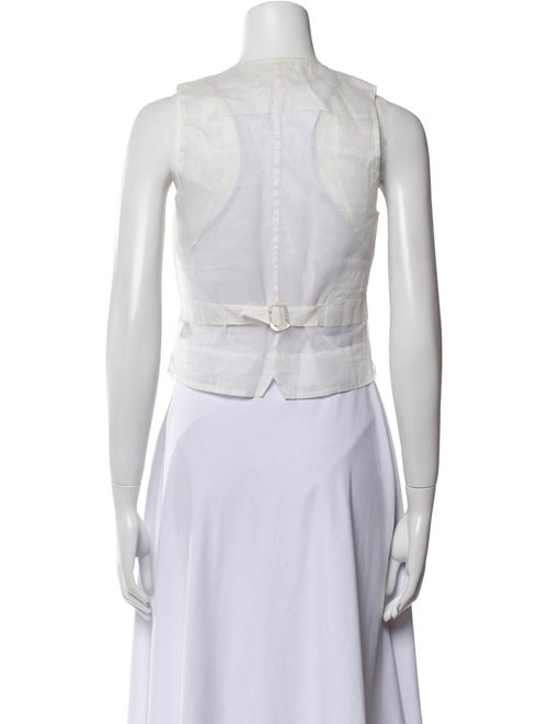 Ralph Lauren Collection Silk V-Neck Crop Top