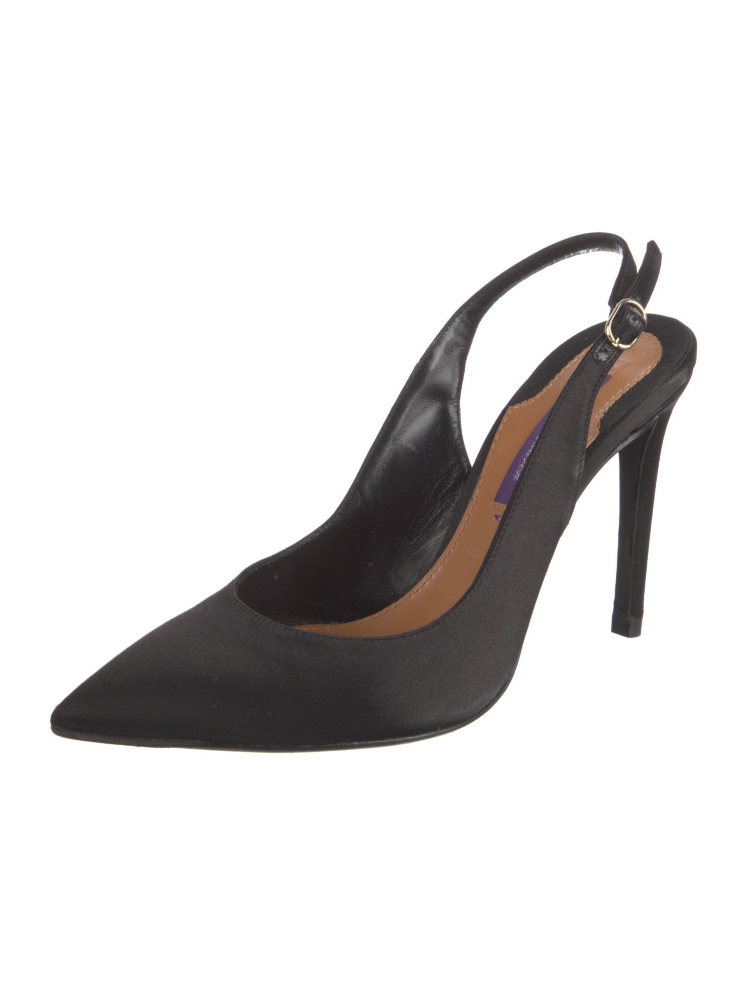 Ralph Lauren Collection Suede Cutout Accent Slingback Pumps