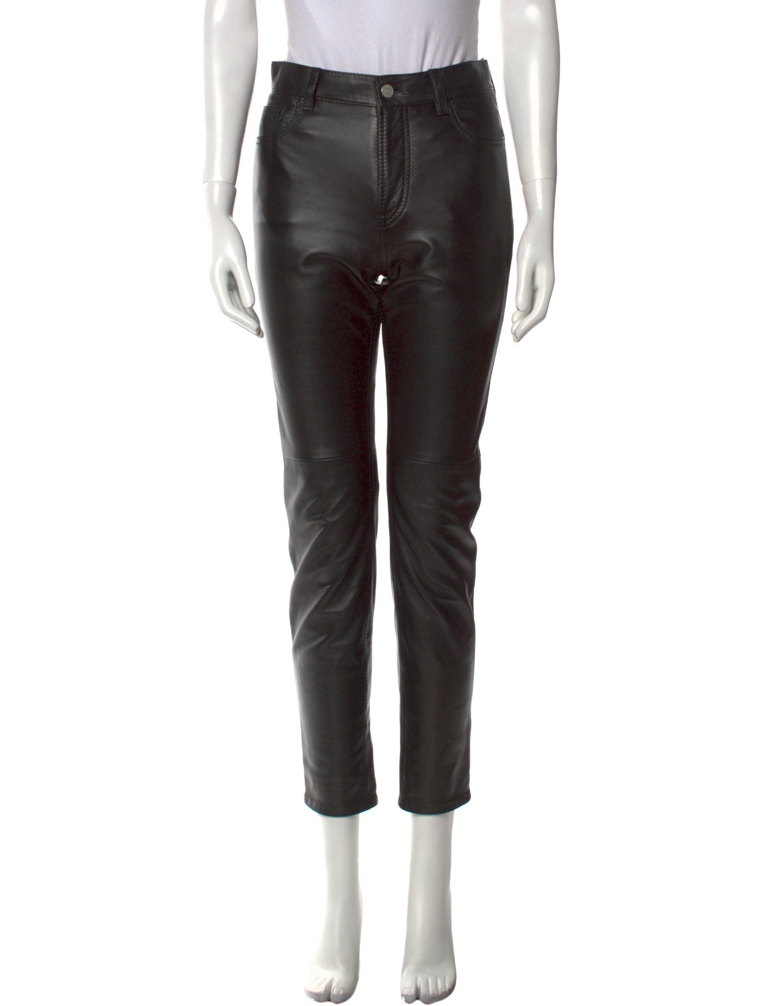 Ralph Lauren Purple Label Leather Skinny Leg Pants