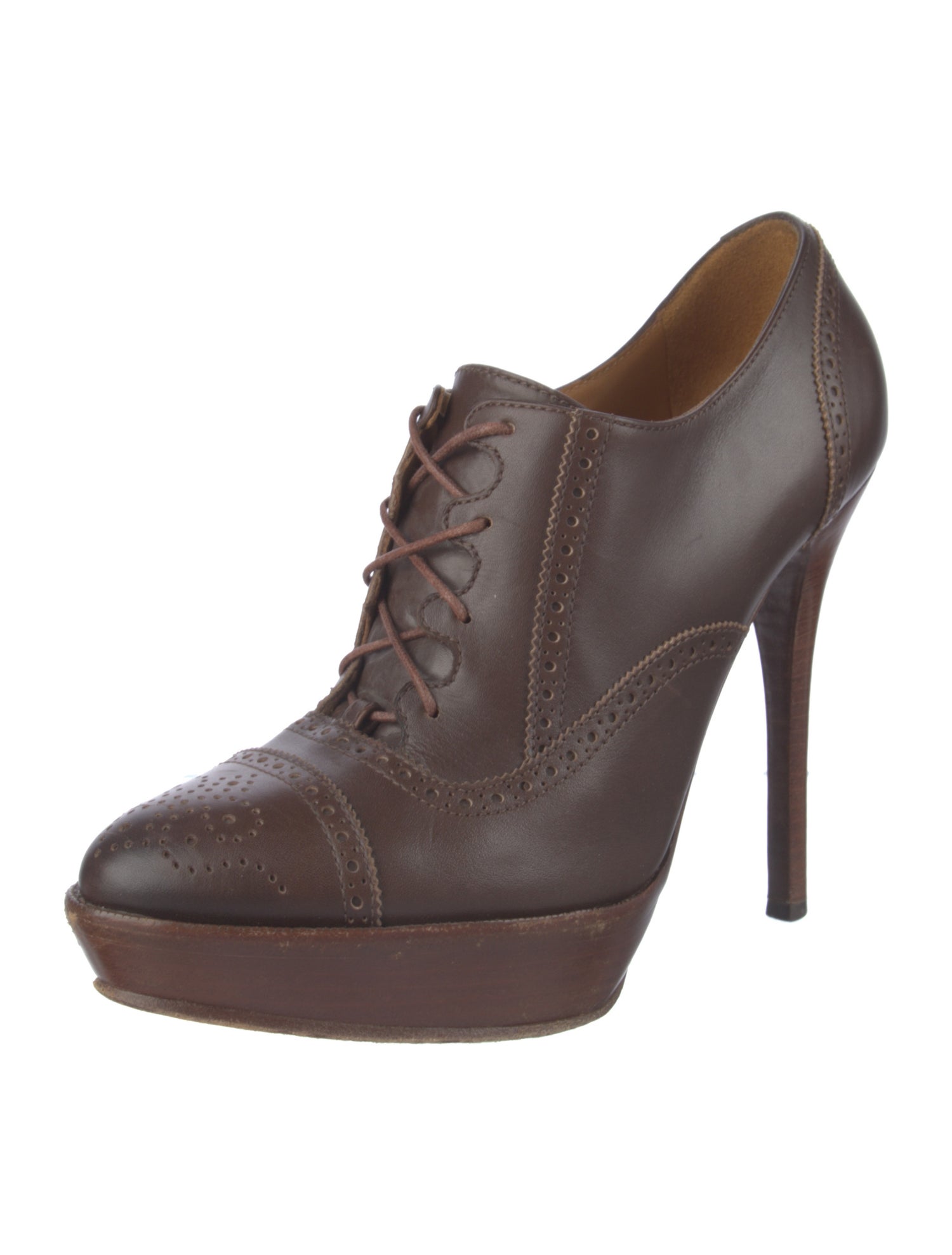 Ralph Lauren Collection Leather Lasercut Accents Pumps
