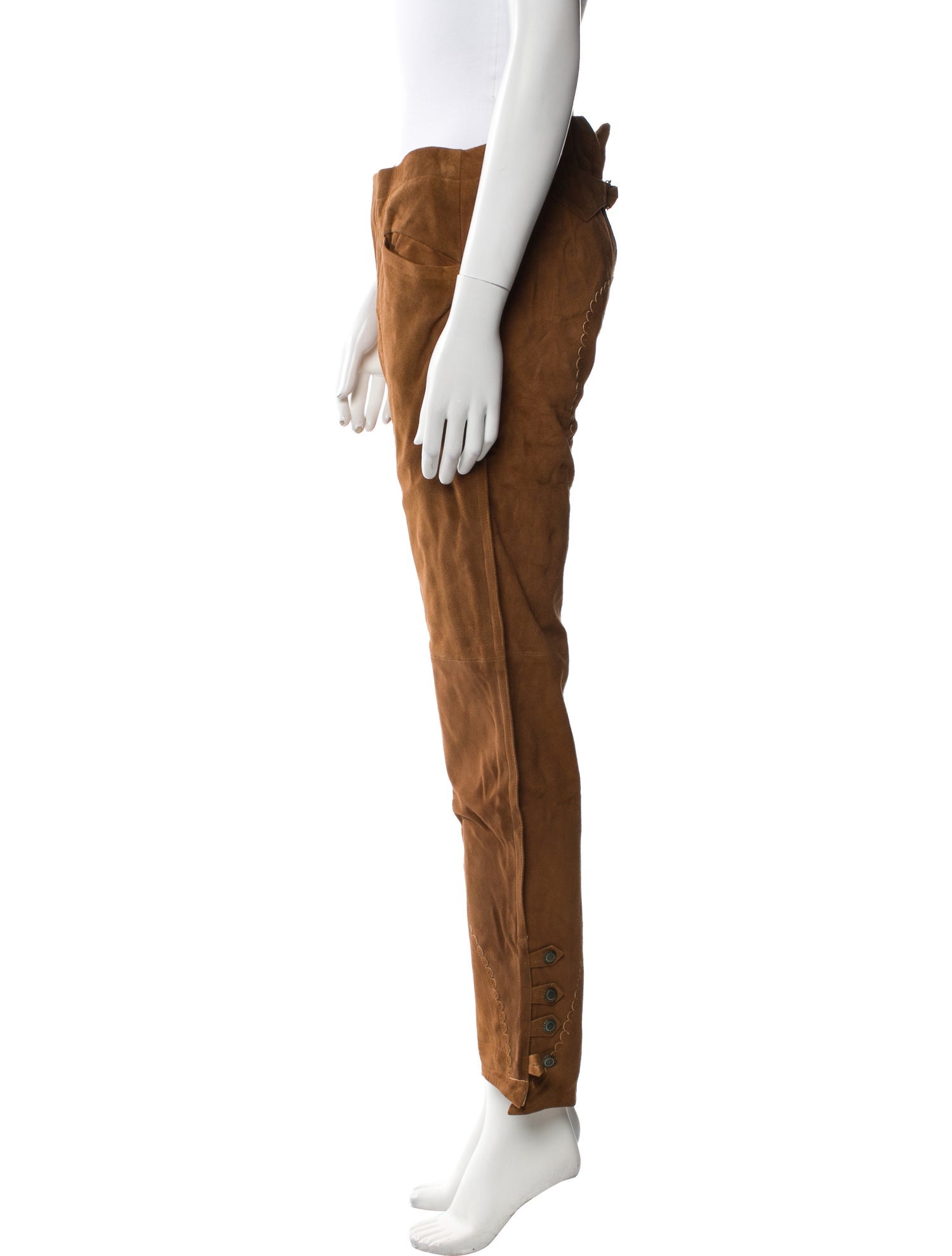 Ralph Lauren Collection Suede Straight Leg Pants w/ Tags