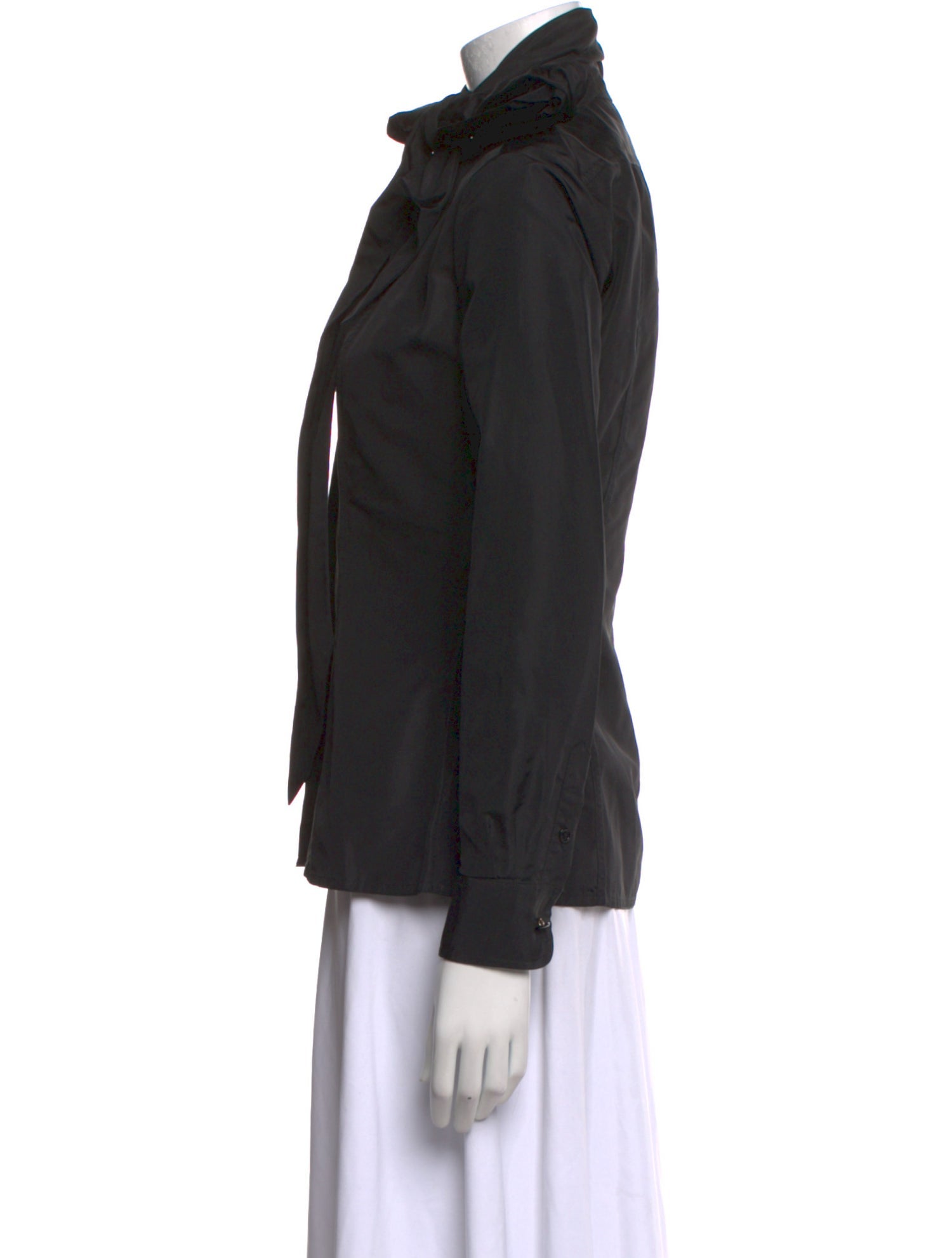 Ralph Lauren Collection Silk Mock Neck Top