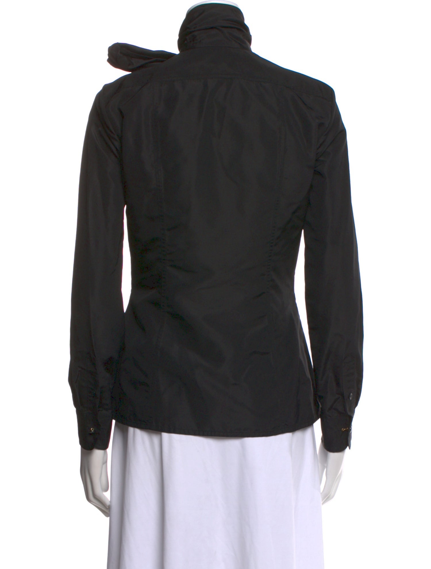 Ralph Lauren Collection Silk Mock Neck Top