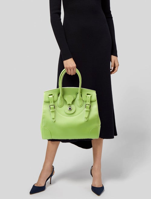 Ralph Lauren Collection Leather Top Handle Bag