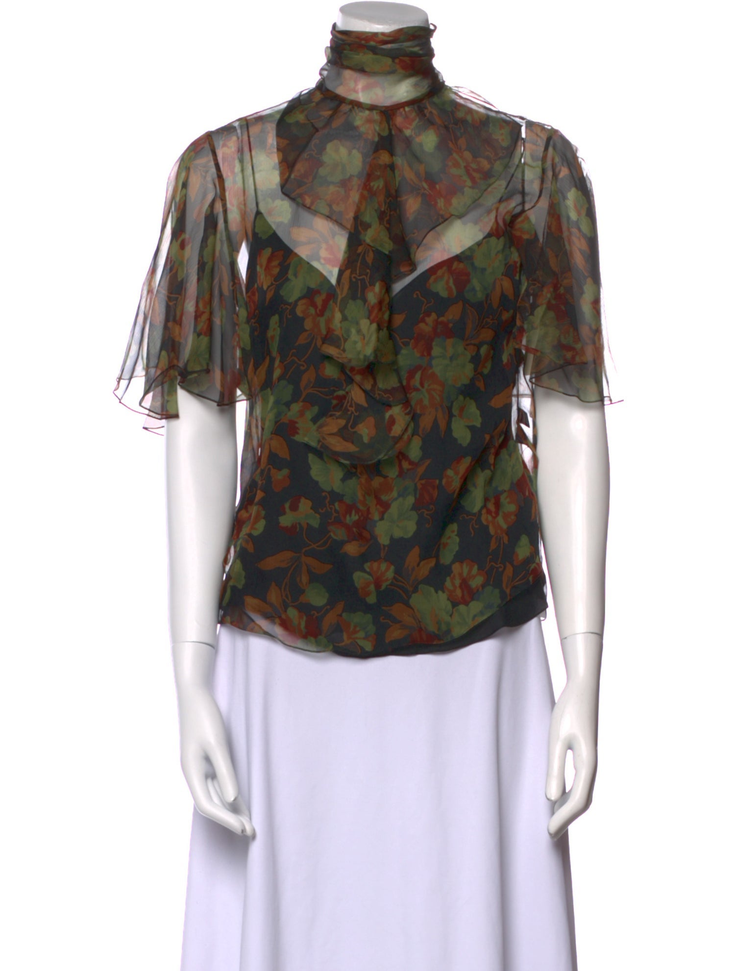 Ralph Lauren Collection Silk Printed Blouse
