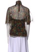 Ralph Lauren Collection Silk Printed Blouse