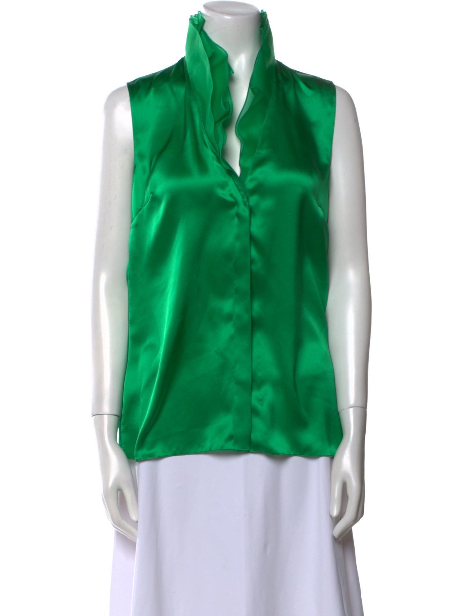 Ralph Lauren Collection Silk V-Neck Blouse