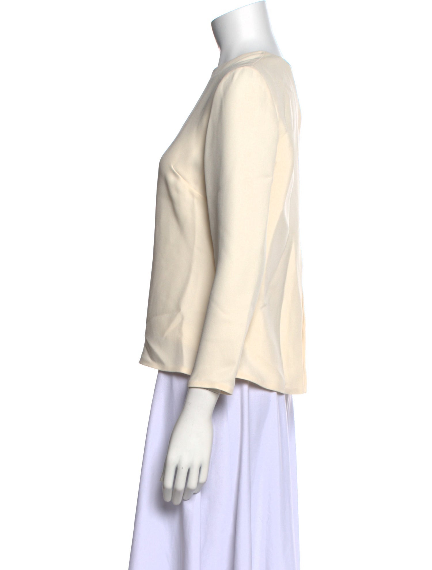 Ralph Lauren Collection Silk Crew Neck Sweatshirt