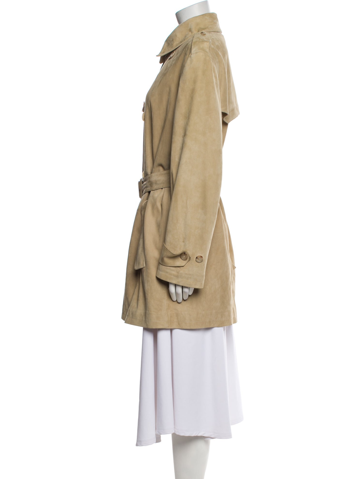 Ralph Lauren Collection Suede Trench Coat