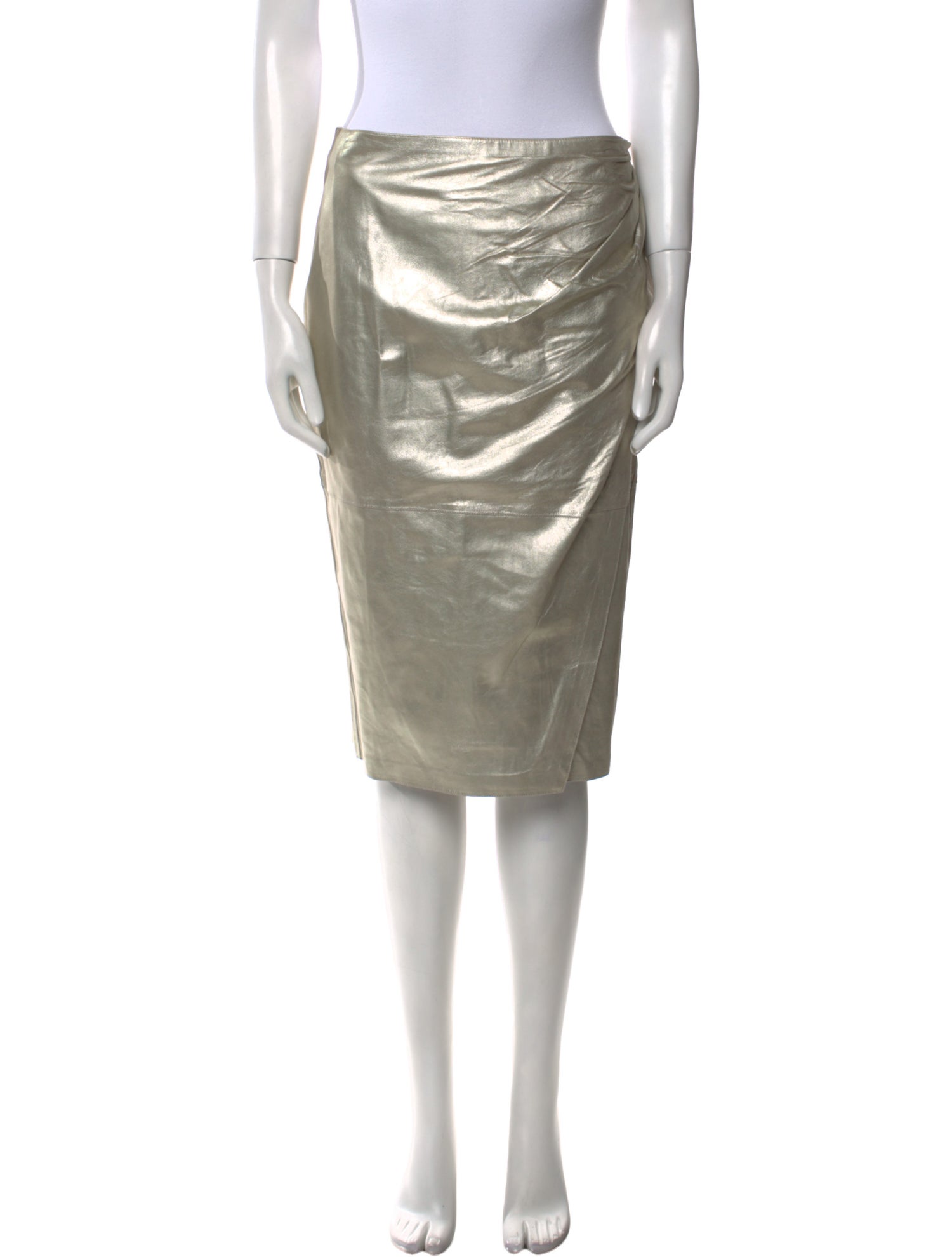 Ralph Lauren Collection Lambskin Knee-Length Skirt