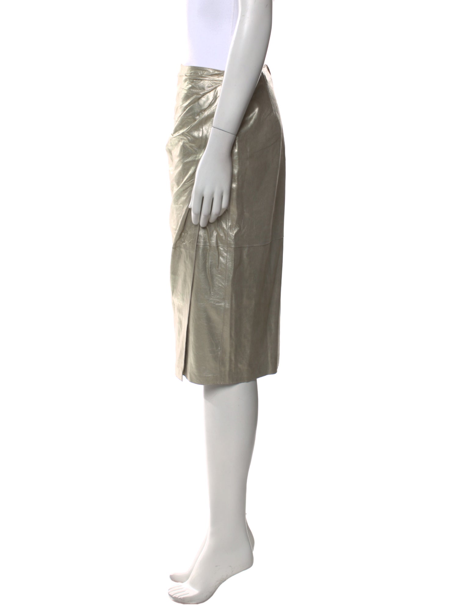 Ralph Lauren Collection Lambskin Knee-Length Skirt