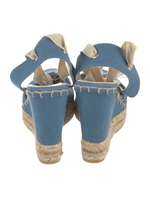 Ralph Lauren Collection Canvas Colorblock Pattern Slingback Pumps