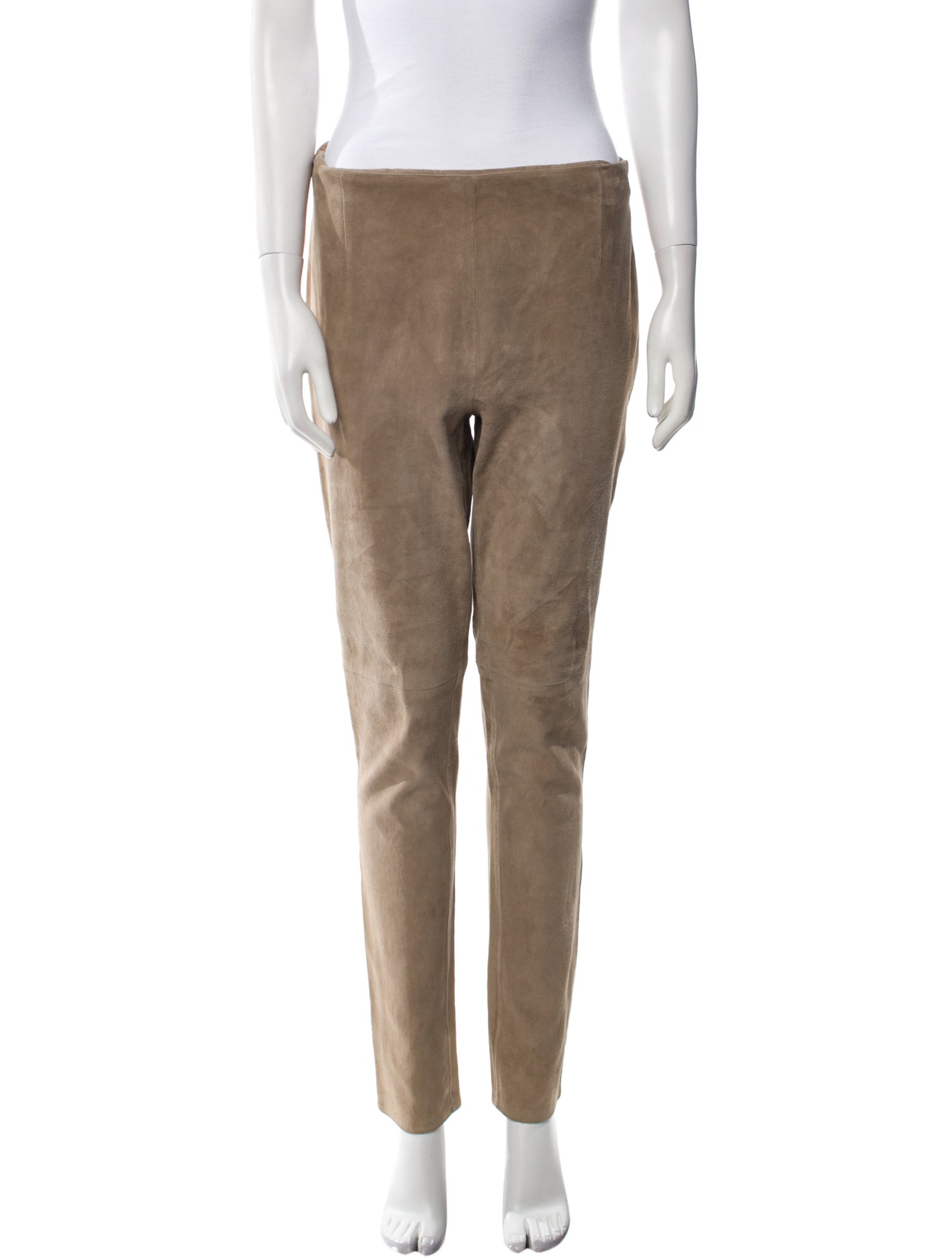 Ralph Lauren Collection Suede Straight Leg Pants