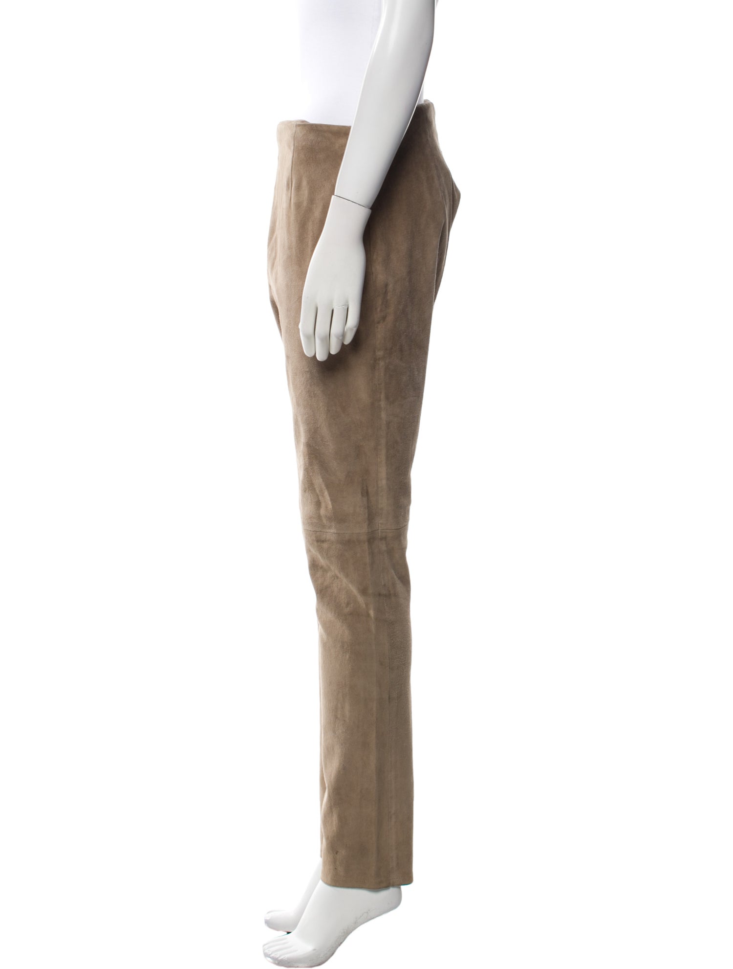 Ralph Lauren Collection Suede Straight Leg Pants