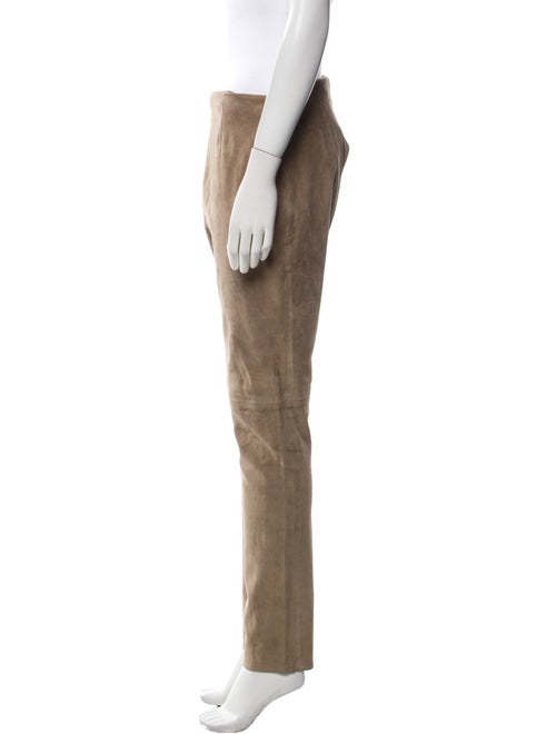 Ralph Lauren Collection Suede Straight Leg Pants