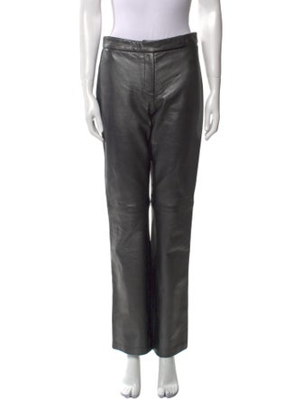 Ralph Lauren Collection Leather Straight Leg Pants