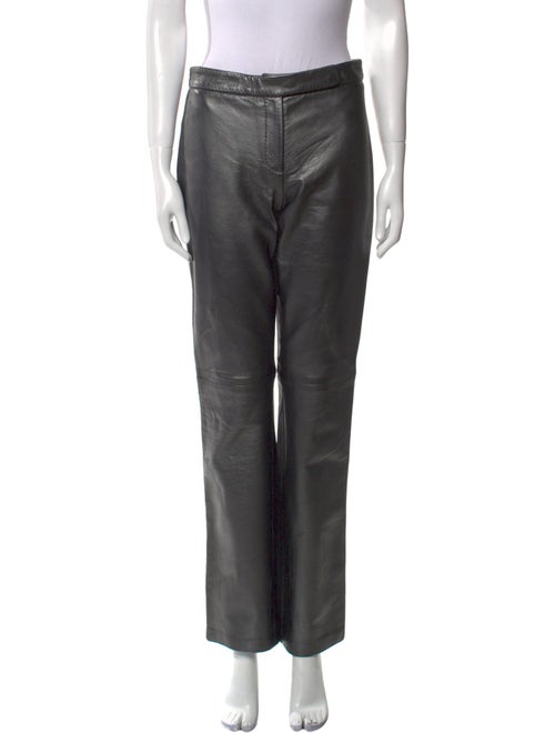 Ralph Lauren Collection Leather Straight Leg Pants