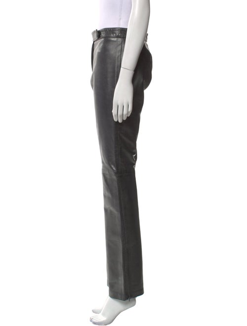 Ralph Lauren Collection Leather Straight Leg Pants