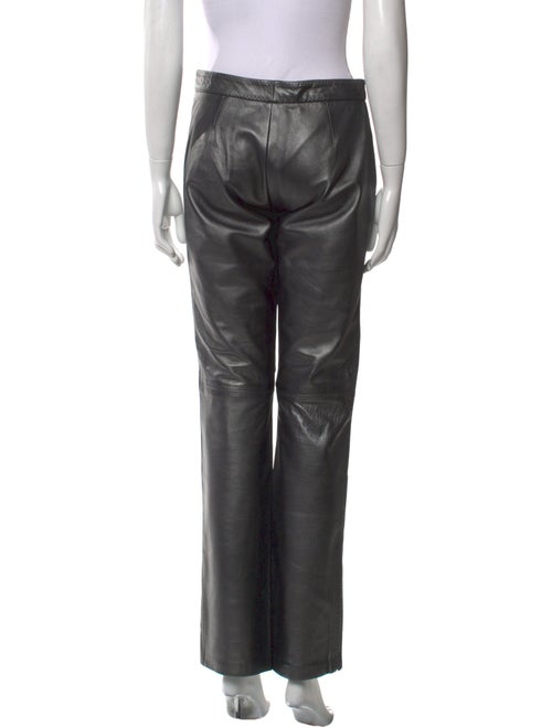 Ralph Lauren Collection Leather Straight Leg Pants