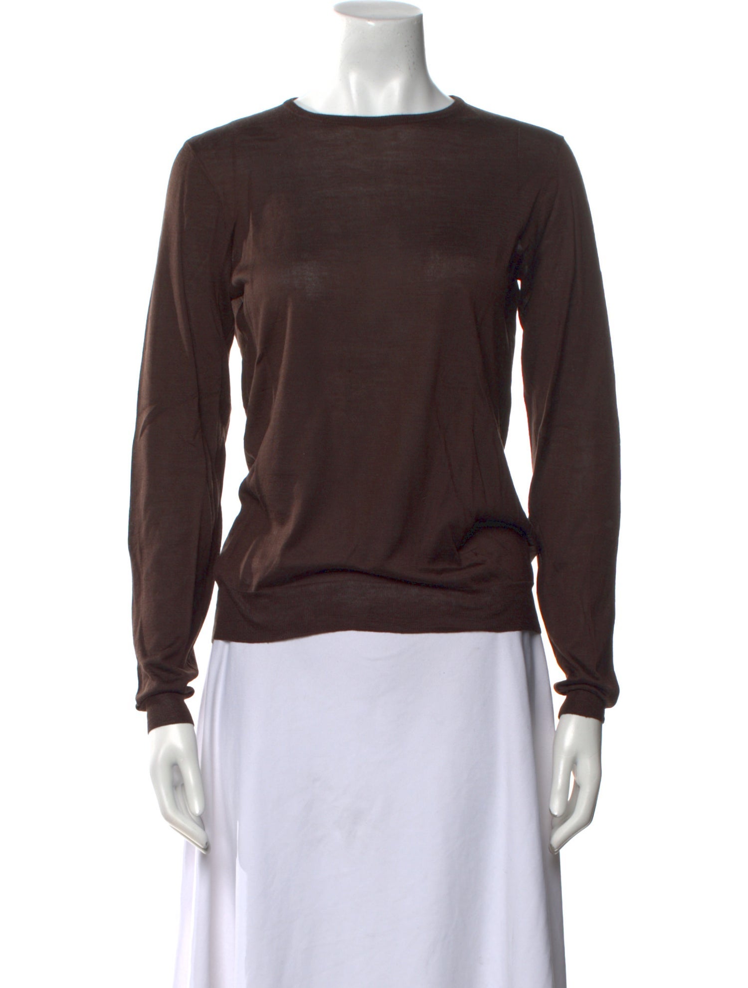 Ralph Lauren Collection Silk Crew Neck Sweater