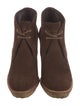 Ralph Lauren Collection Suede Leather Trim Embellishment Lace-Up Boots