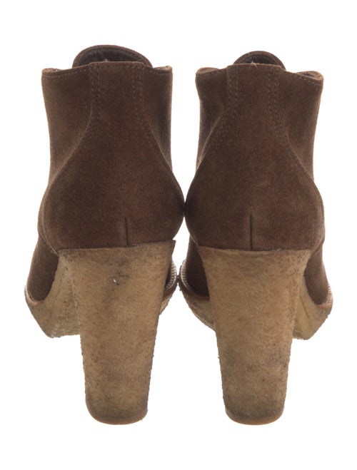 Ralph Lauren Collection Suede Leather Trim Embellishment Lace-Up Boots