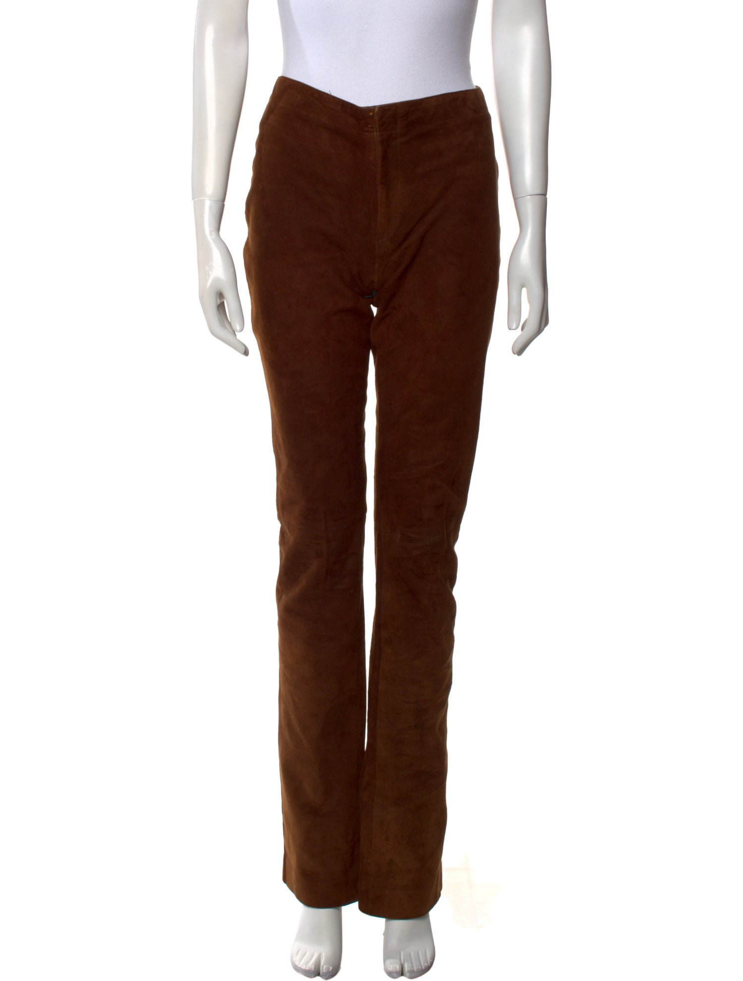 Ralph Lauren Collection Suede Straight Leg Pants