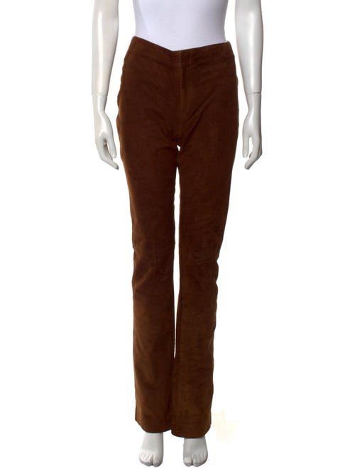 Ralph Lauren Collection Suede Straight Leg Pants