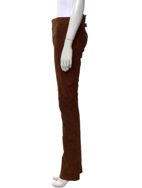 Ralph Lauren Collection Suede Straight Leg Pants