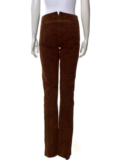 Ralph Lauren Collection Suede Straight Leg Pants