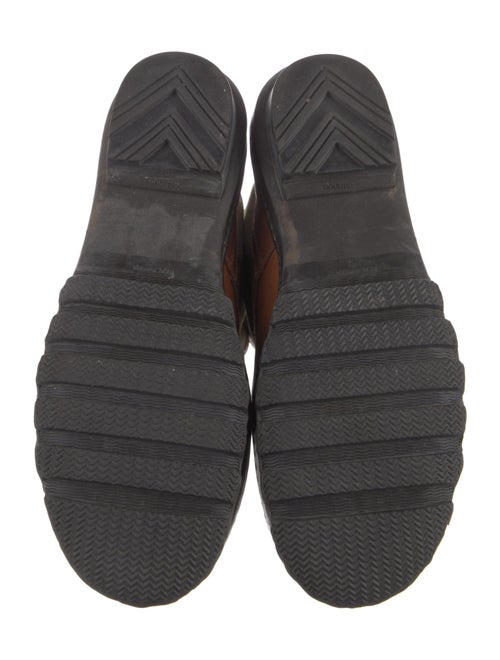 Ralph Lauren Collection Leather Colorblock Pattern Combat Boots