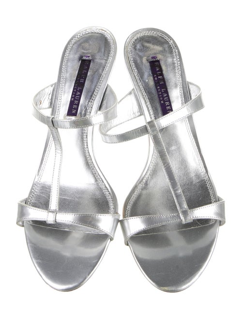 Ralph Lauren Collection Leather T-Strap Sandals