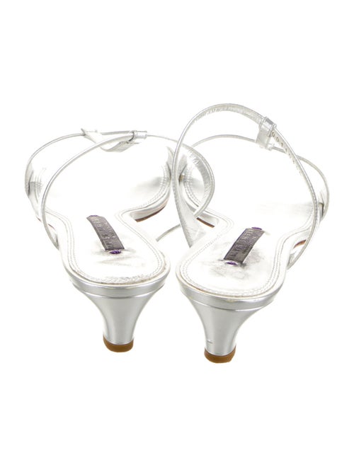 Ralph Lauren Collection Leather T-Strap Sandals