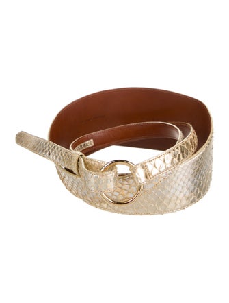 Ralph Lauren Collection Wide Python Waist Belt