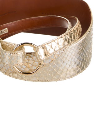 Ralph Lauren Collection Wide Python Waist Belt