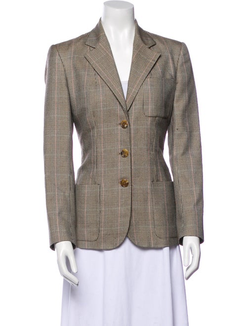 Ralph Lauren Collection Cashmere Plaid Print Blazer