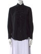 Ralph Lauren Collection Silk Long Sleeve Button-Up Top
