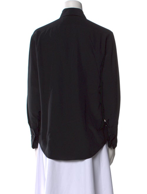 Ralph Lauren Collection Silk Long Sleeve Button-Up Top